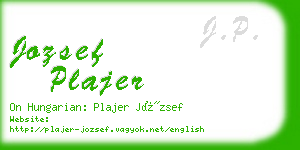 jozsef plajer business card